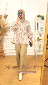 AQILA - Aida Blouse | Atasan Wanita Lengan Balon Motif Bunga