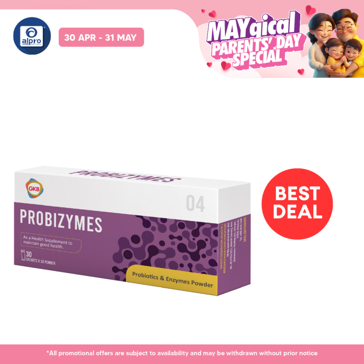 GKB Probizymes (Probiotic & Enzymes Powder) 30s (Exp.date: 02/2026) | for gastric and indigestion / digestive care / heart burn / stomach pain