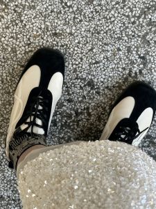 Designer Soft Bottom Ballet Flat Shoes Womens Casual Sports Shoes Leather Spring Summer New Style Korean Version round Toe