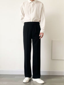 กางเกงขายาวทรงตรงหลวมๆ สไตล์เกาหลี กางเกงขายาวทรงตรงสำหรับผู้ชาย ฤดูใบไม้ร่วง ทรงตรง กางเกงขายาวทรงตรง