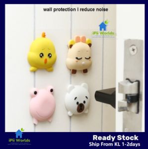 iPii Rubber Wall Crash Protectors Silent Noise Door Handle Bumper Guard Mute Door Fenders Pemegang Pintu Stopper