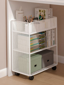 Portable Free-standing Childrens Desk Book Storage Cabinet Under-bed Simple Design Easy-to-Assemble Home Library Bookshelf