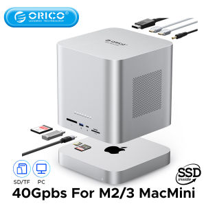 ORICO Data Matrix Mini 22/42TB USB-C 40Gbps Enclosure with Western Digital Hard Disk Drive SATA2.0 M.2 NVME USB3.2-A USB3.2-C SD/TF3.0 CF B DP 8K 30Hz Port For Mini M2 M3