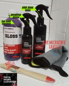 paket kecantikan kendaraan mobil/motor semir ban premium 500mljamur kaca mobil 250mlpengkilap body motor/mobil