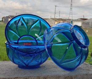 MANGKOK PLASTIK BIRU KRISTAL MANGKUK KUAH SAYUR BAKSO