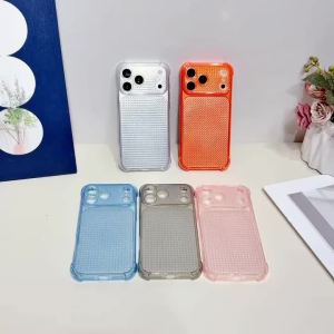 Diamond Pattern Camera Window Protection Case For iPhone 18 17 16 15 14 13 12 11 Pro Max Candy Hybrid Bumper Anti-drop Cover