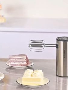 【รับประกันทั้งชีวิต】เครื่องตีแป้ง เครื่องตีไข่ หัวกวนสองหัวไม่มีค่าใช้จ่าย เครื่องตีแป้ง ที่ตีไข่ไฟฟ้า เครื่องปั่นไข่