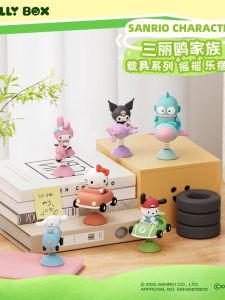 Sanrio Hello Kitty Sanrio Family Desktop 3D PVC Plushie Adorable Figurine Trendy Toy Display Item Kitty Cat Collectible