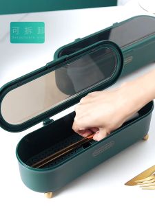 Kitchen Spoon Storage Box Chopstick Fork Organizer Cover Cutlery Kitchen Anti Dust Cutlery Cafe Restaurant Bekas Sudu