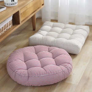 Thickened Imitated Linen Round Cushion