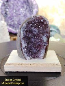 Natural High Grade Uruguay Special Rainbow Amethyst Crystal Druse Ornament RA59