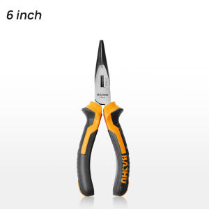 BAIHU Crome Vanadium 6/8 Inch Long Nose Plier 1Pcs Needle Nose Pliers Press Tool Multi Hand Tool with Double Colour Handle