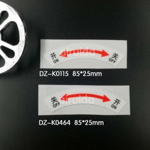 High Quality IREDA Valve Switch Identification Switch Indication Sticker Left Opening Right Closing Dz-k0115 Waterproof Adhesive Sticker