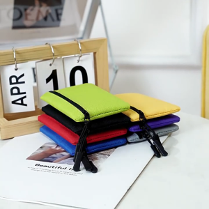 Simple Style Wallet  Mini Canvas Small Bag Coin Purse Mini Canvas Coin Bag Fashion Zipper Key Bag Portable Card Holder I