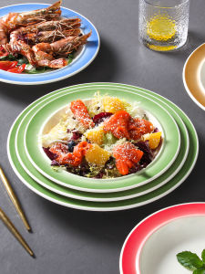 Xiangyuan Beautiful Melamine Dinnerware Plate Restaurant Commercial Use Creative Personalized Western Style Chicken Steak Salad Plate