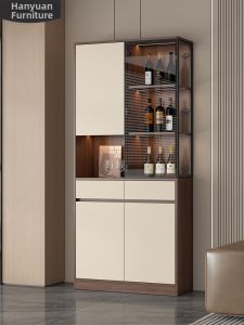 HANYUAN | Corner Wine Cabinet Storage Modern Minimalist