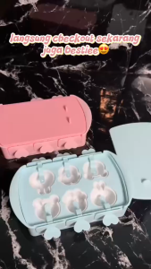 FSHL0790 Cetakan Es Krim Buah Mini 6 Lubang Food Grade Es Loli DIY