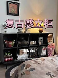 Sleek Modern Black Bookshelf Cabinet
