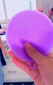 DAILY DEALS99 3pcs Silicone Dishwashing Sponge | Flexible Soft Silicone Bristles and Non-water Absorbent Sponge | Mildew Free Anti-bacterial Sponge Scrubber for Household Cleaning