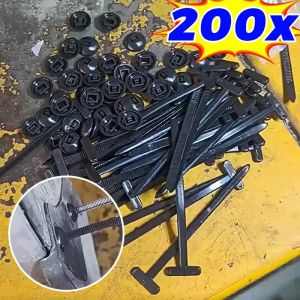 200x Nylon Zip Ties Multi-Purpose Car Engine Guards Underbody Panel Fastener Clip Screw Replacement Heavy Duty Self-locking Cable Tie