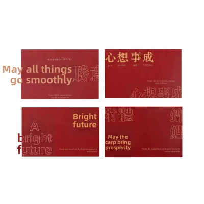 Creative Oil Painting Tri-fold Handmade Birthday Greeting Card for Boyfriend Girlfriend Festive Decoration Blank Small Cards