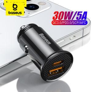 BASEUS | Baseus 30W USB Car Charger Quick Charge 4.0 3.0 FCP SCP USB PD For Xiaomi iPhone 12 13 14 15 Pro Fast Charging Car Phone Charger