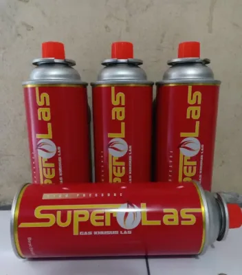 Gas Kaleng Portable Merk Super Las Original 230gram BUKAN ISI ULANG /pcs
