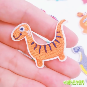 008 Dinosaur DIY Embroidery Patches Sticker/ Ironing Cute Dinosaur Cartoon fabric Self-adhesive fabric Haberdashery
