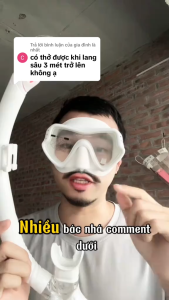 Mặt Nạ Bơi Lặn Kèm Ống Thở Lặn Biển Có Van 1 Chiều Chống Thấm Nước Đi Du Lịch Biển Chống Mờ Hãng Amalife