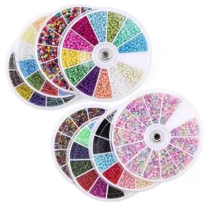 Bộ 2000 Hạt Cườm Thủy Tinh 12 Ô Lưới Để Làm Đồ Trang Sức Tự Làm Làm Charm Cho Vòng Tay Vòng Cổ Bông Tai Đồ Thủ Công Tự Làm