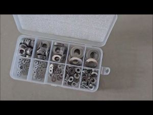 360pcs Stainless Steel Flat Washer Plain Washer Flat 304 Gasket Ring 8-Size (Size Included: M2 M2.5 M3 M4 M5 M6 M8 M10)