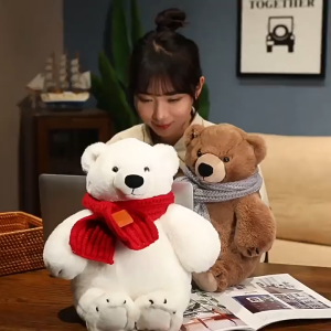 gấᴜ Bông gấᴜ Trắng Bắc Cực Quàng Khăn Noel Cao Cấp - Trang Trí Giáng SinhNoel Quà Tặng Độc Đáo