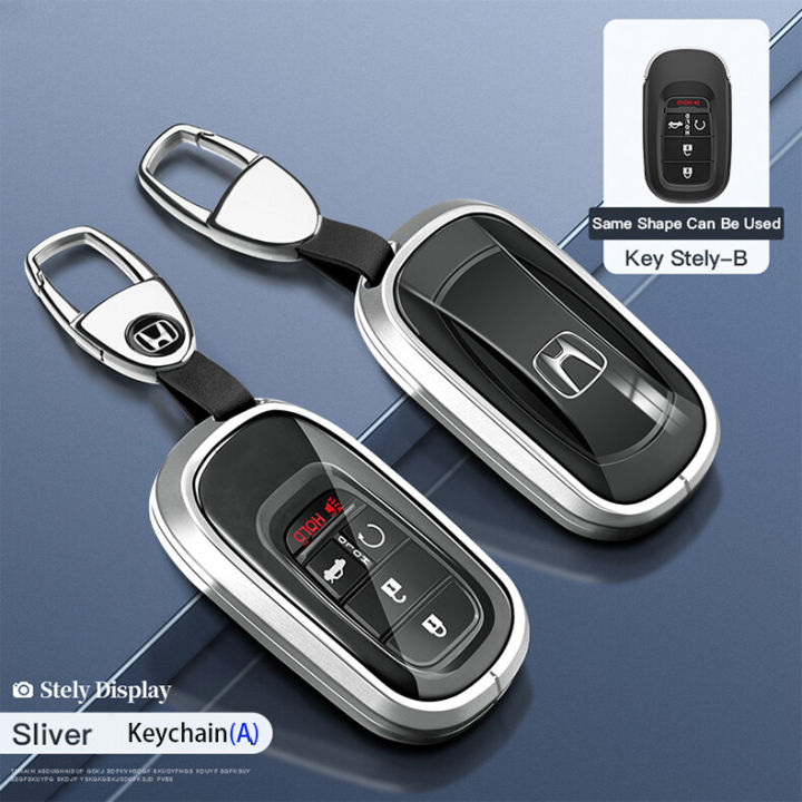 Aluminium Alloy Smart Key Cover Case Car Fob TPU Protection For Honda ...