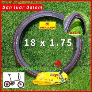 Ban 18 x 1.75 swallow luar dalam ban luar sepeda bmx 18