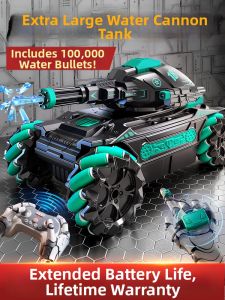 KEWANG | Remote Control 4WD Off-Road Battle Water Bullet Firing Tank Car Toy For 3-6 Year Olds