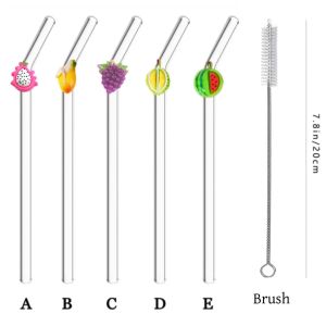 Avocado Glass Straw Set: Reusable bent straws for drinks. Perfect for parties cafes & a fresh vibe. Ideal Easter Mothers Day