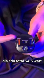 REMAX Fast Charging Car Charger Adapter 54.5W LMRCC331 Wireless Bluetooth FM Transmitter Type C Car Socket Charger Kereta