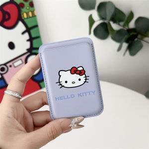 Ví Đựng Thẻ Từ Tính Hello Kitty Sanrio Dành Cho iPhone 16/15/14/13/12 Pro Max Ốp Điện Thoại Da PU Dễ Thương Kiểu Kawaii Có Khe Đựng Thẻ