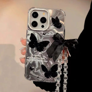 CASEPIPI Case hp Realme C63 C65 C67 C61 C53 C55 C51 C35 Realme 10 C33 C31 C30 C30S C15 C12 C25 C21Y C25Y C11 12 Lite 5i 6i C3 C2 Narzo 50A Prime Simple monogrammed heeled butterfly IMD Black Dots Hard Case