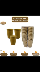 Paper Cup 8 oz Gelas Kopi Kertas Cup Paper Cup Kopi (Isi 50 Pcs--KC8P)