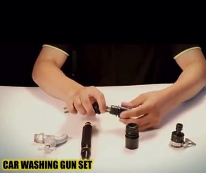 ชุดหัวฉีดเพิ่มแรงดันน้ำ Car washing water gun set หัวฉีดน้ำแรงดัน ปรับน้ำได้ สำหรับรดน้ำต้นไม้ ล้างรถ ครบชุดพร้อมข้อต่อ