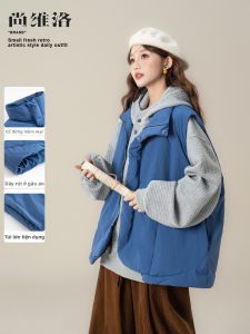 SHANGWEILUO | Áo Gile Bông Dày Cho Phụ Nữ Mùa Đông Thoáng Mát Phong Cách Thường Ngày