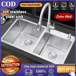 SUS304 Stainless Steel Sink Inlay 3.0MM Kitchen Sink Sink Advanced Home Sink (Optional with Faucet Set)