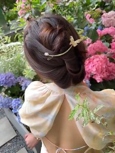 Kẹp Tóc Kim Loại Hình Bướm Cong Chất Lượng Cao Có Khóa Cài Cho Nữ-Hottrend