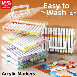 M&G | Easy Clean Washable Markers Safe For Skin Student Art Drawing DIY Use Stackable