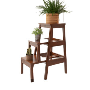 Solid Wood Foldable Multifunction 3-Step A-frame Ladder