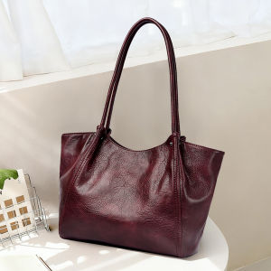 TAOHUALIHUA | Large Capacity Fashion Soft Leather Shoulder Tote Bag for Women