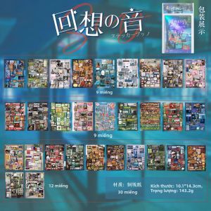 30 Tờ Kawaii Ins Roaming Dream Core Die Cutting Stickers Thẩm Mỹ Viết Nhật Ký Scrapbooking Trang Trí DIY Văn Phòng Phẩm