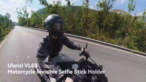 Ulanzi VL03 Super Clamp Motorcycle Bike Invisible Selfie Stick Holder Mount for GoPro Insta360 DJI 360 Action Camera