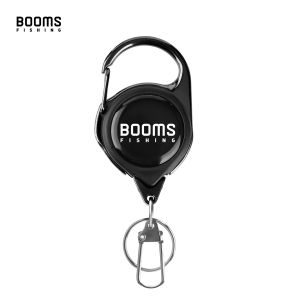 Booms Fishing RG1 Retractable Badge Holder Carabiner Lanyard Key Rope Chain Reel Badge Holder Fishing Tackle Boxes Accessorie